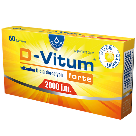 D-Vitum Forte 2000 j.m. witamina D dla dorosłych 60 kapsułek